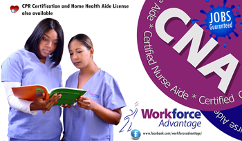 Certified Nurse Aide WorkForce Advantage Program Image